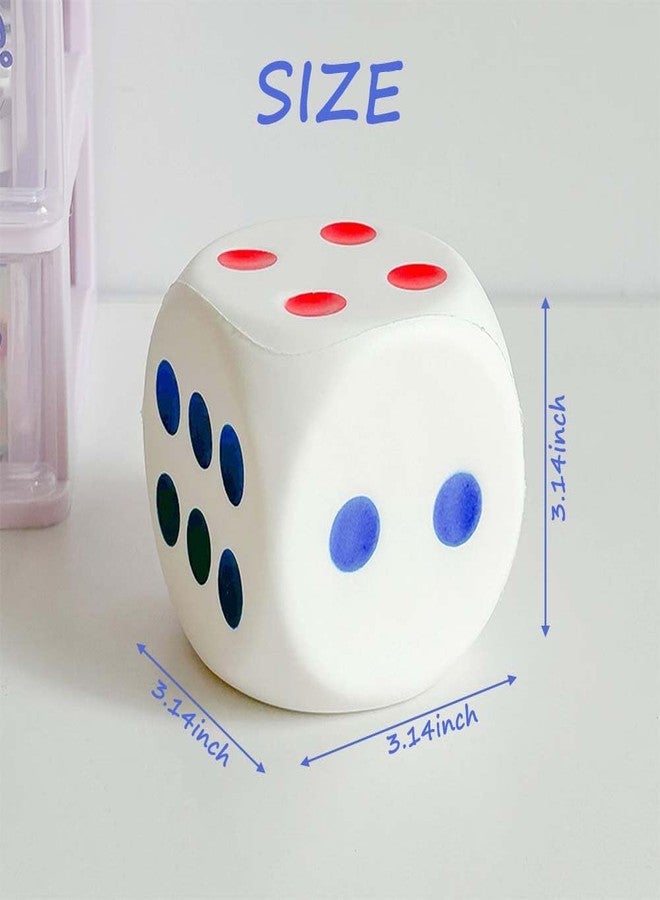Yowget Large Foam Dice Stress Ball,with Dots 6 Sided Dice EVA Foam Dices,Blank Slate Board Game to Get Your Lucky Numbers,Anxiety Relieve for Parties, Game, and Gifts - Image 2